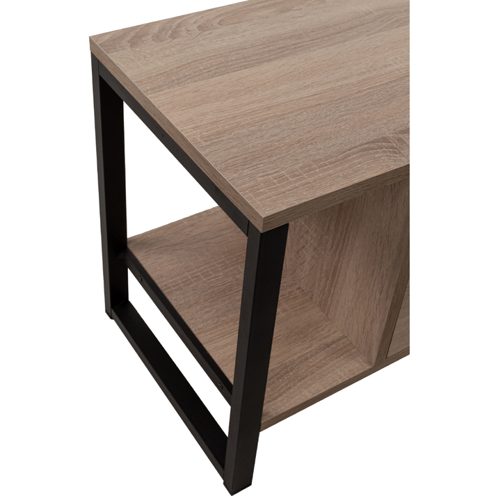 SPACE TV STAND 2ΡΑΦΙΑ 1ΣΥΡΤΑΡΙ SONOMA ΜΑΥΡΟ 120x35x45
