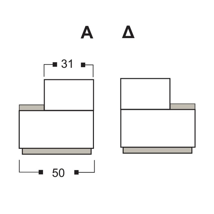 SOHO Kομοδίνο με 2 Συρτάρια Ελληνικής Κατασκευής 60x43xH48cm