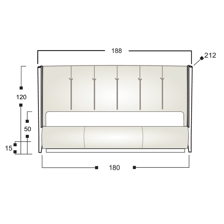 ASCOTT D.13 Κρεβάτι Ελληνικής Κατασκευής 212x188xH120cm με Αποθηκευτικό Χώρο (Για Στρώμα 160x200cm)
