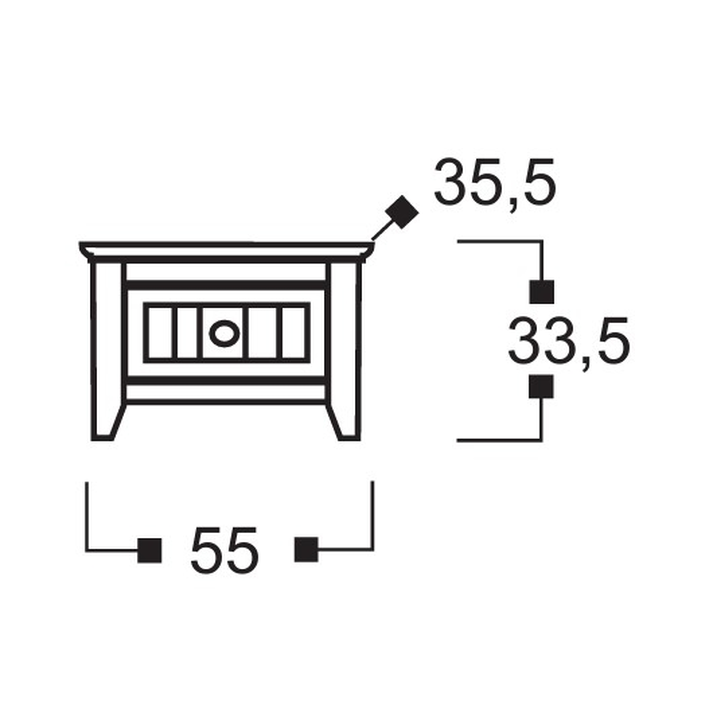 ISAVELLA Κομοδίνο με 1 Συρτάρι Ελληνικής Κατασκευής 55x35.5xH33.5cm