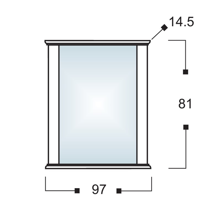 ISAVELLA Καθρέφτης Ελληνικής Κατασκευής 97xH81cm