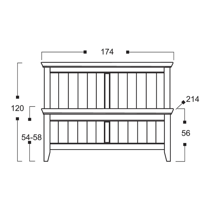 ISAVELLA  Κρεβάτι Ελληνικής Κατασκευής  214x174xH120cm (Για Στρώμα 160x200cm)