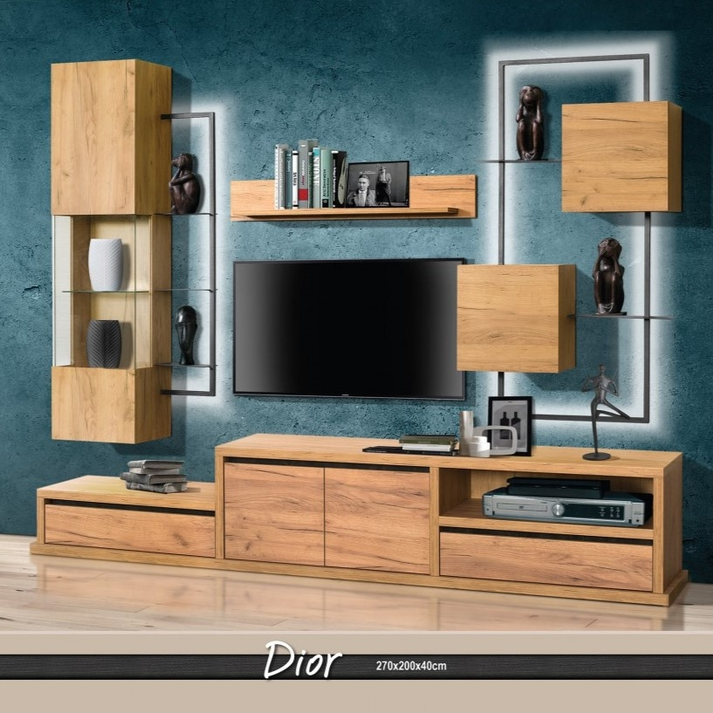 DIOR Σύνθεση Σαλονιού Ελληνικής Κατασκευής 5 Τεμαχίων 270x40x200cm