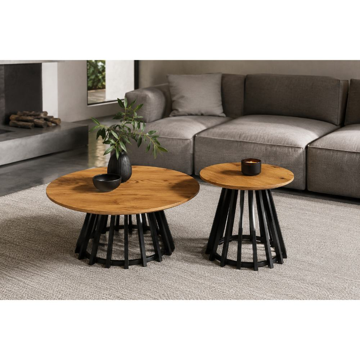 Forio Round Living Room Table 80x40 cm