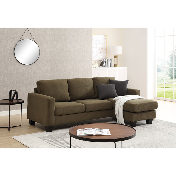 SENSO ΚΑΝΑΠΕΣ ΓΩΝΙΑ ΑΝΑΣΤΡΕΨΙΜΗ ΛΑΔΙ ΓΚΡΙ 217x143x86