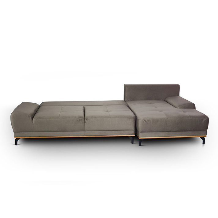 NATURA ΚΑΝΑΠΕΣ ΚΡΕΒΑΤΙ ΓΩΝΙΑ ΔΕΞΙΑ TAUPE 283x164x90