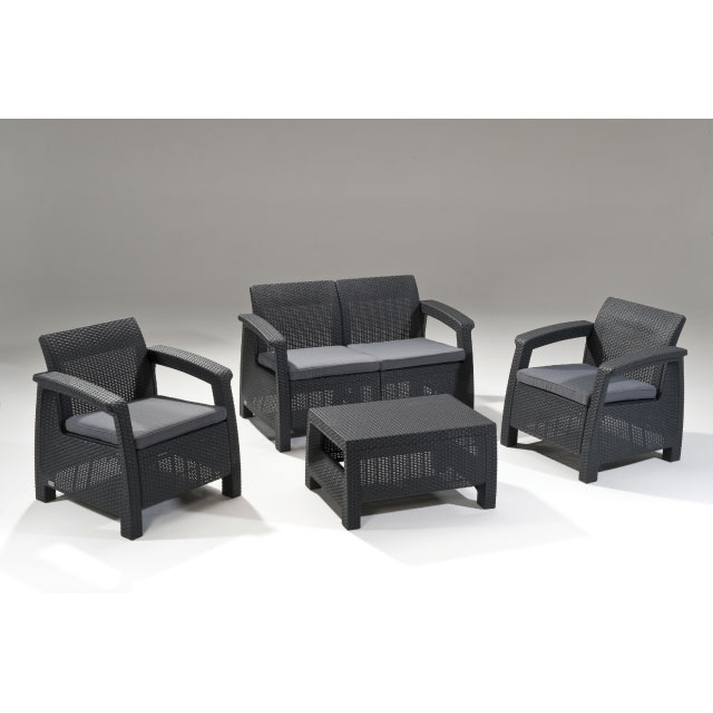 KETER ΣΕΤ  2ΘΕΣΙΟ CORFU DARK GREY 
