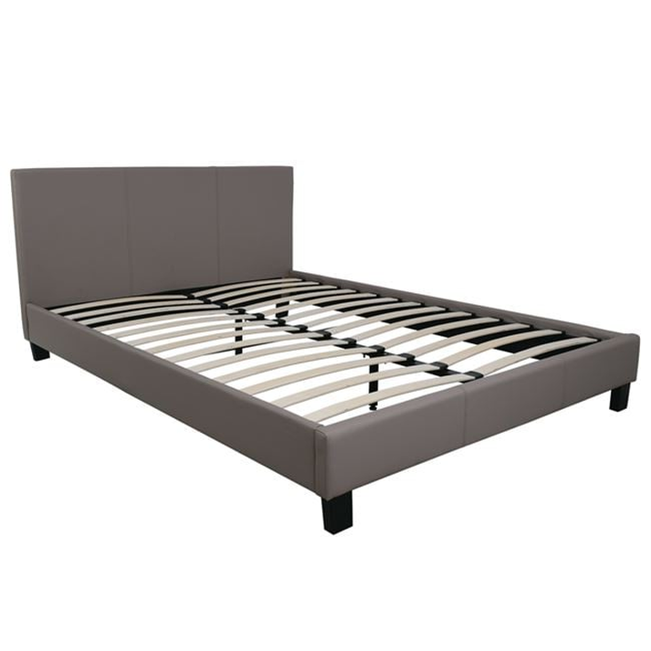WILTON Κρεβάτι Διπλό, για Στρώμα 150x200cm, & 160*200 PU Απόχρωση Cappuccino