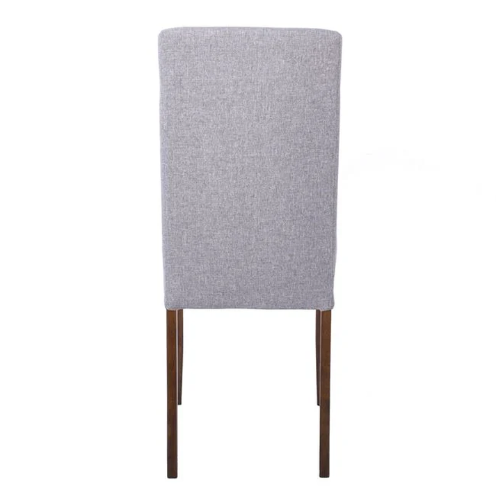 OPTIMAL Καρέκλα Τραπεζαρίας, Απόχρωση Καρυδί Ύφασμα Γκρι