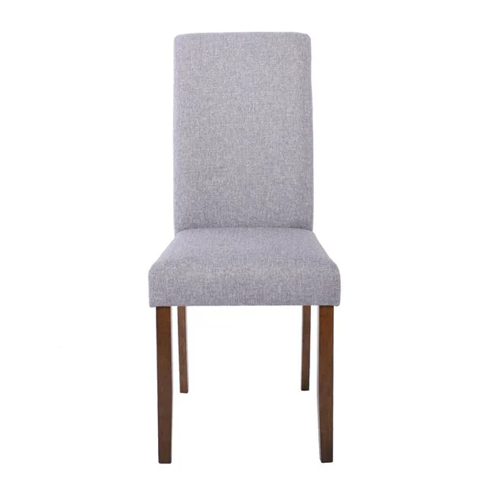 OPTIMAL Καρέκλα Τραπεζαρίας, Απόχρωση Καρυδί Ύφασμα Γκρι