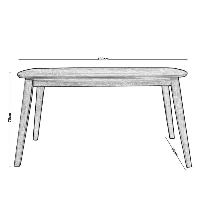 DOM Τραπέζι Τραπεζαρίας Mdf Απόχρωση Oak