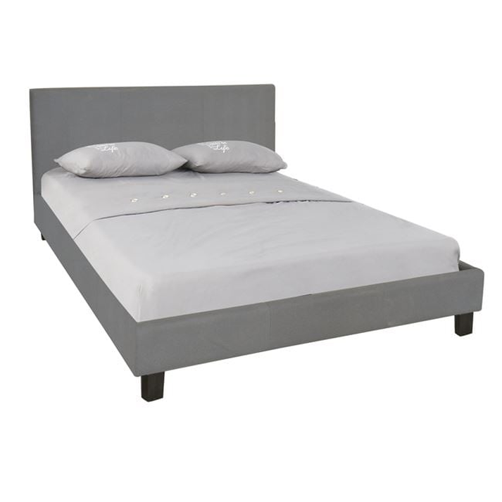 WILTON Κρεβάτι , για Στρώμα 90/140/160  Ύφασμα Γκρι