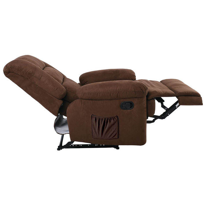 JULIA Massage Πολυθρόνα Relax Σαλονιού - Καθιστικού, Ύφασμα Καφέ