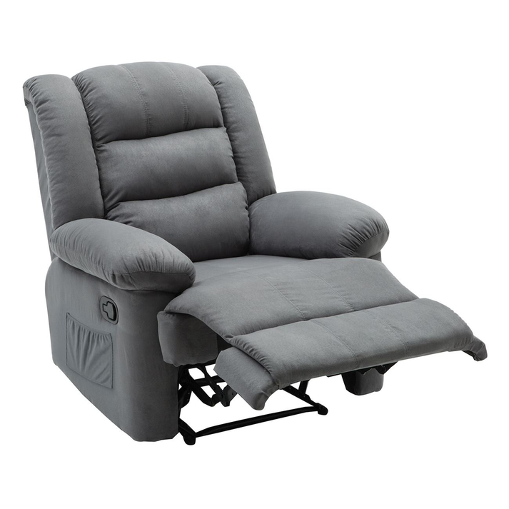 JULIA Massage Πολυθρόνα Relax Σαλονιού - Καθιστικού, Ύφασμα Γκρι
