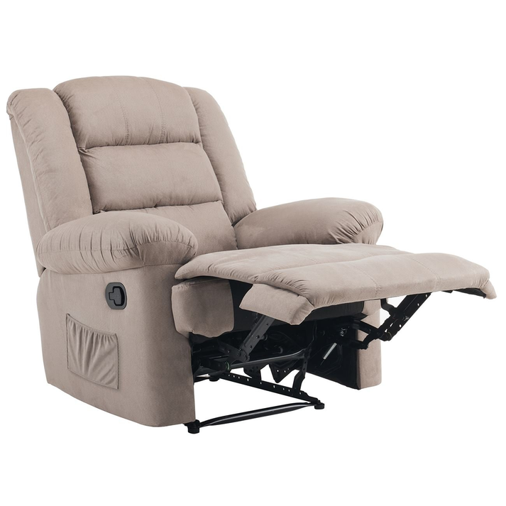 JULIA Massage Πολυθρόνα Relax Σαλονιού - Καθιστικού, Ύφασμα Cappuccino
