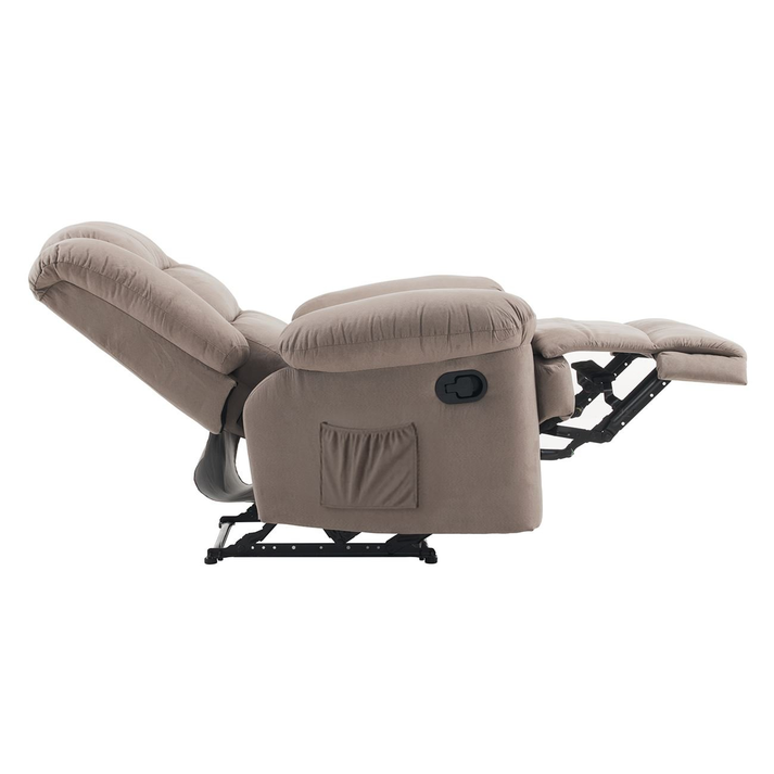 JULIA Massage Πολυθρόνα Relax Σαλονιού - Καθιστικού, Ύφασμα Cappuccino