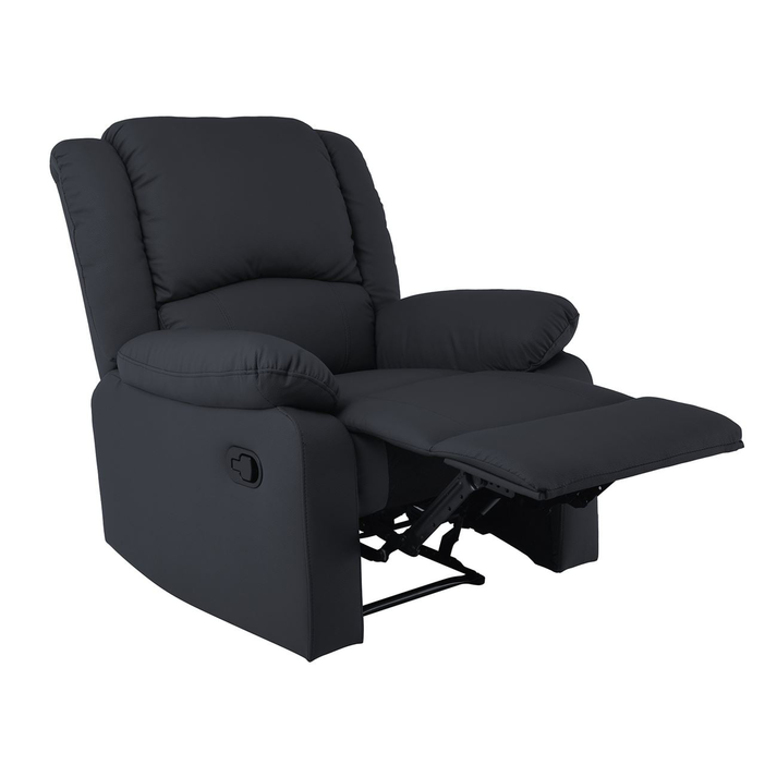 EVA Πολυθρόνα Relax Σαλονιού - Καθιστικού, PU Μαύρο