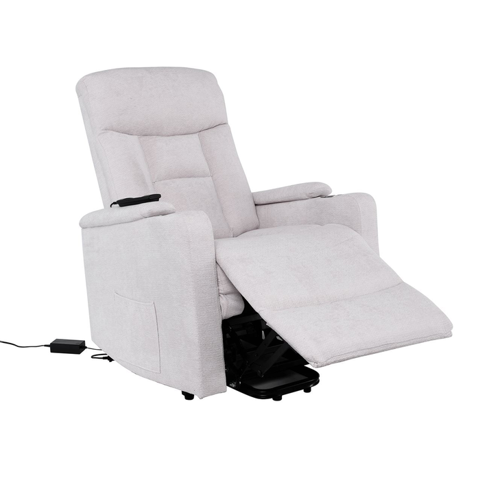 NANCY Lift-Relax Πολυθρόνα Σαλονιού - Καθιστικού, Ύφασμα Αν.Γκρι (ηλεκτρική ανάκληση)