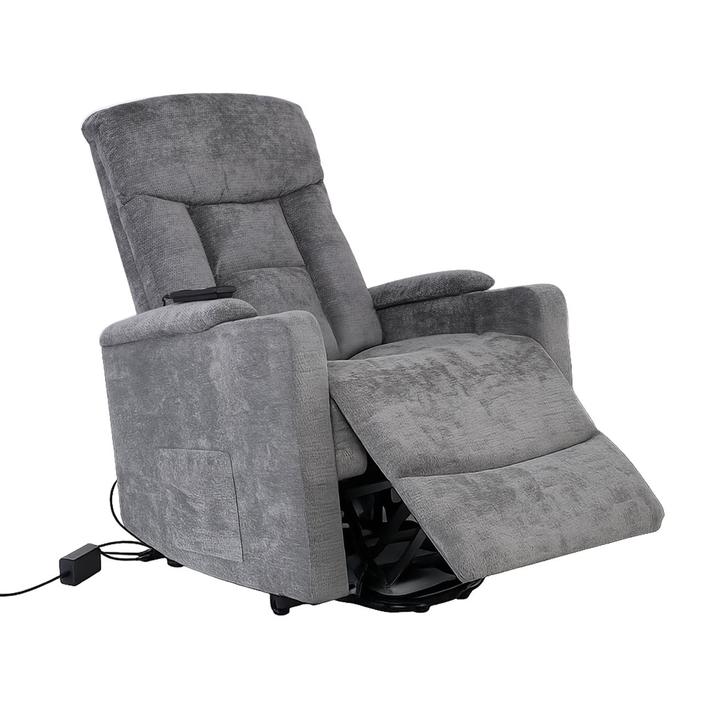 NANCY Lift-Relax Πολυθρόνα Σαλονιού - Καθιστικού, Ύφασμα Σκ.Γκρι (ηλεκτρική ανάκληση)