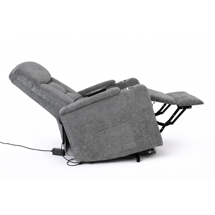 NANCY Lift-Relax Πολυθρόνα Σαλονιού - Καθιστικού, Ύφασμα Σκ.Γκρι (ηλεκτρική ανάκληση)