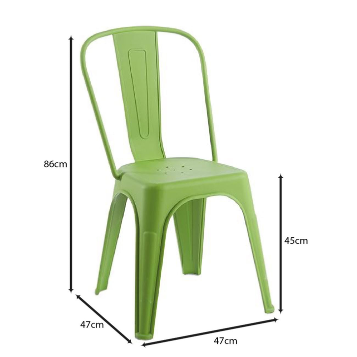 RELIX PP Καρέκλα Στοιβαζόμενη, PP Απόχρωση Lime