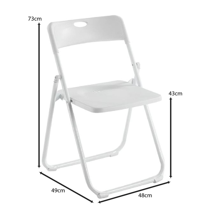 WENDY Καρέκλα Πτυσσόμενη, Μέταλλο Βαφή Άσπρο, PP Απόχρωση Άσπρο