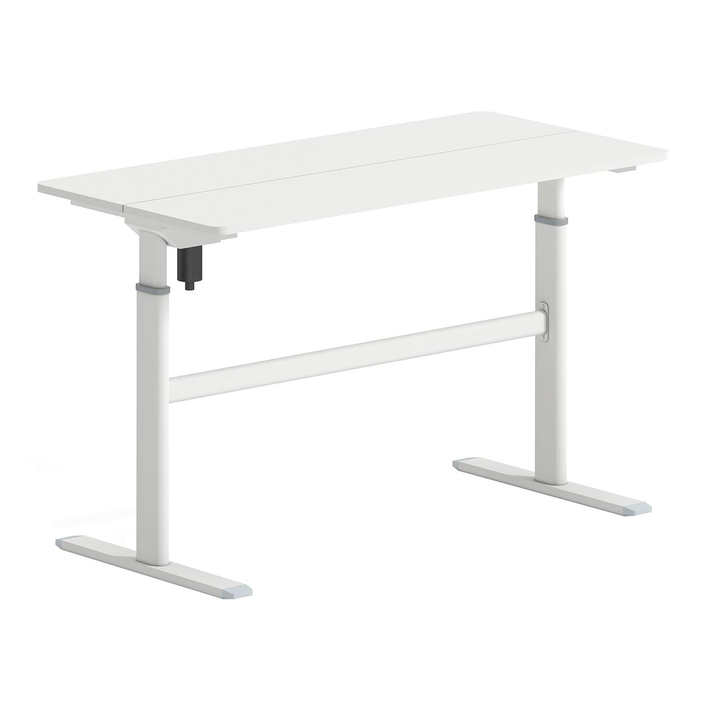 LEVEL Γραφείο Η/Υ Ηλεκτρικό Ρυθμιζόμενο, Πολλαπλών επιλογών ύψους, Άσπρο