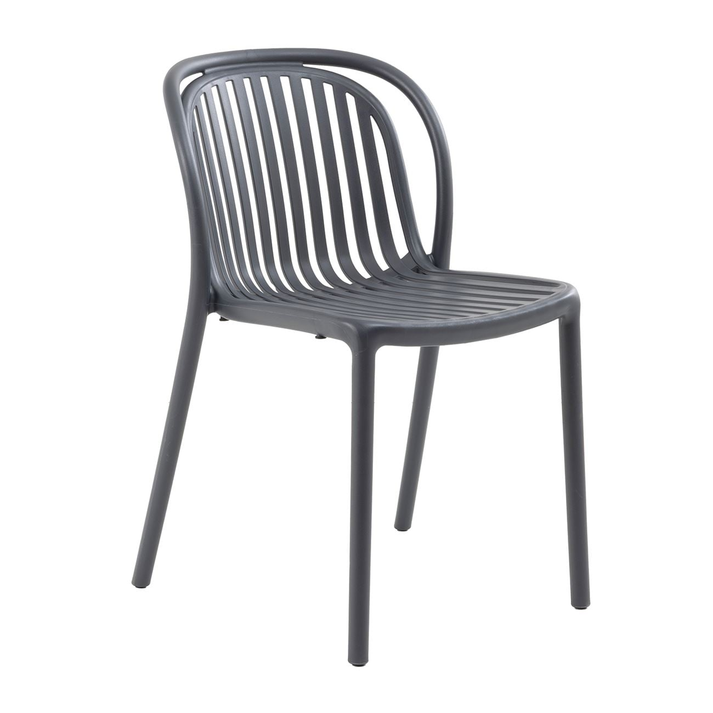 POCO Καρέκλα Κήπου-Βεράντας Στοιβαζόμενη, PP-UV Απόχρωση Ανθρακί