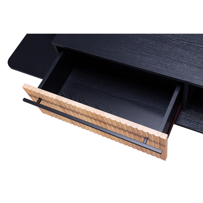 ORIGAMI TV STAND 1ΣΥΡΤΑΡΙ ΜΑΥΡΟ SONOMA 160x39.5x50