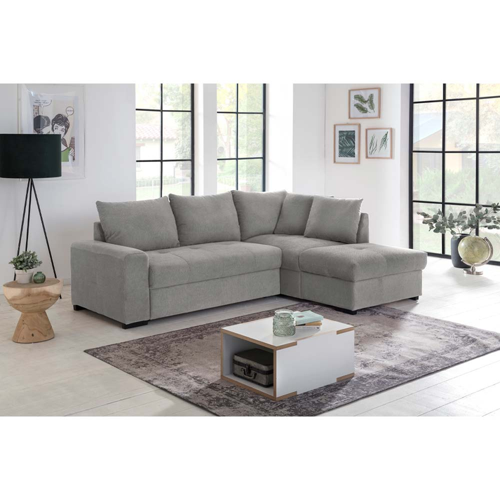 BILL ΚΑΝΑΠΕΣ ΚΡΕΒΑΤΙ ΓΩΝΙΑ ΔΕΞΙΑ ΓΚΡΙ 241x173x94