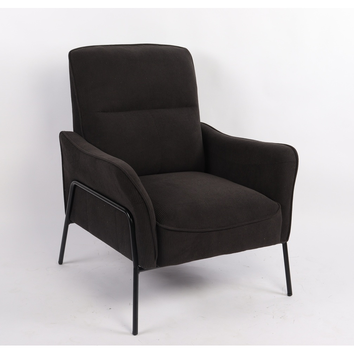 Πολυθρόνα ELAN Μαύρο Ύφασμα Κοτλέ/Μέταλλο 94x77x82cm