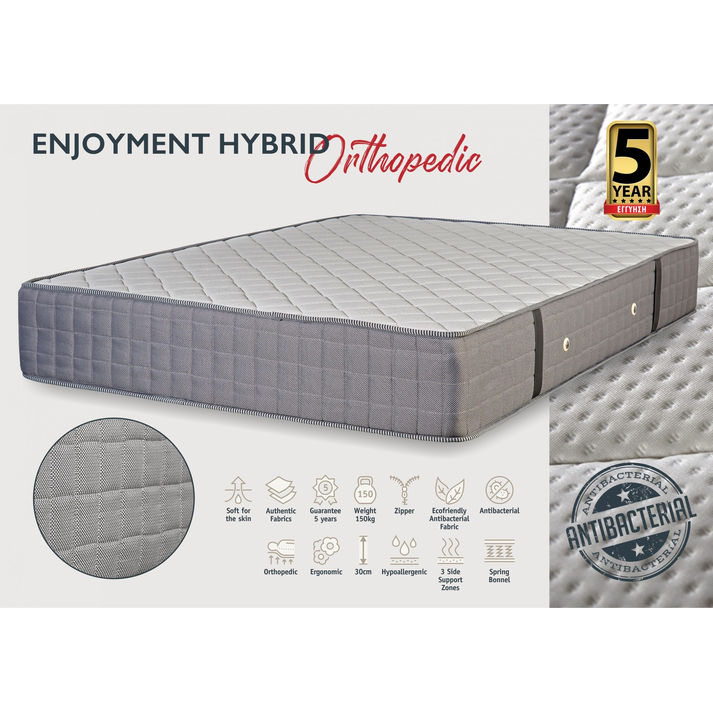 KPS ΣΤΡΩΜΑ HYBRID ORTHOPEDIC ENJOYMENT 90/100/110/120/130/140/150/160/170/180