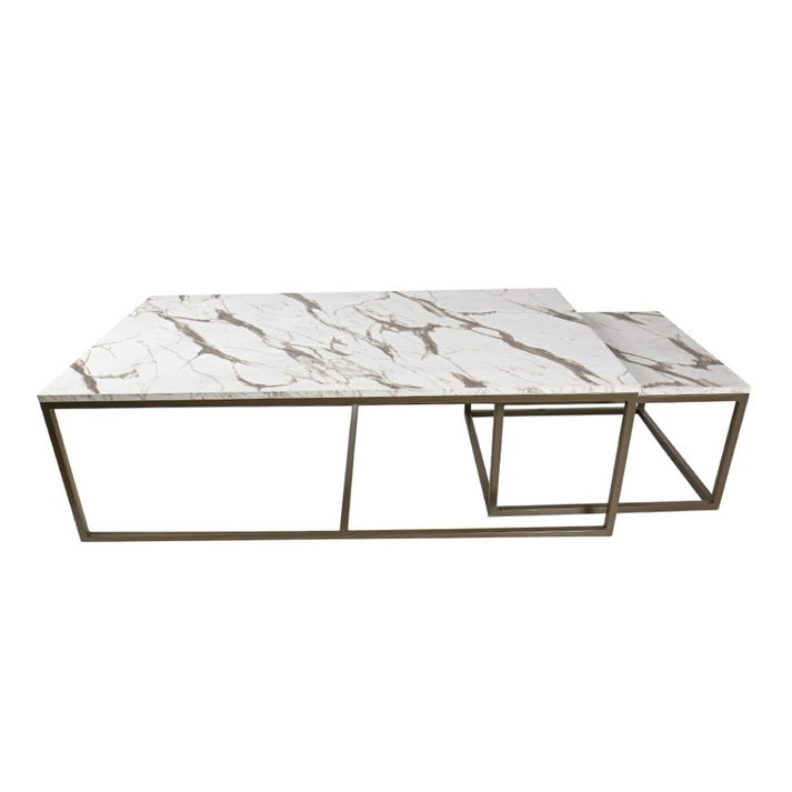Envy Set Τραπεζάκι Σαλονιού 2τμχ AFS 130x80xH40cm
