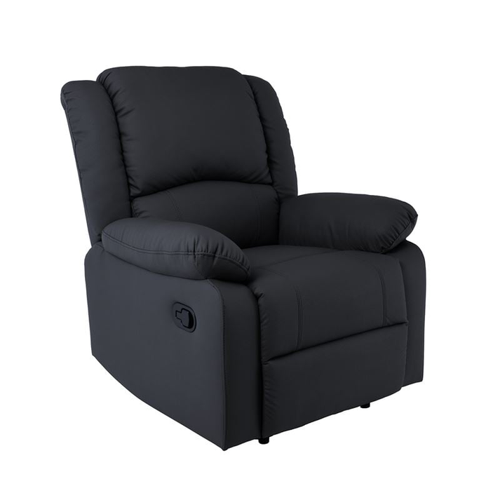 EVA Πολυθρόνα Relax Σαλονιού - Καθιστικού, PU Μαύρο