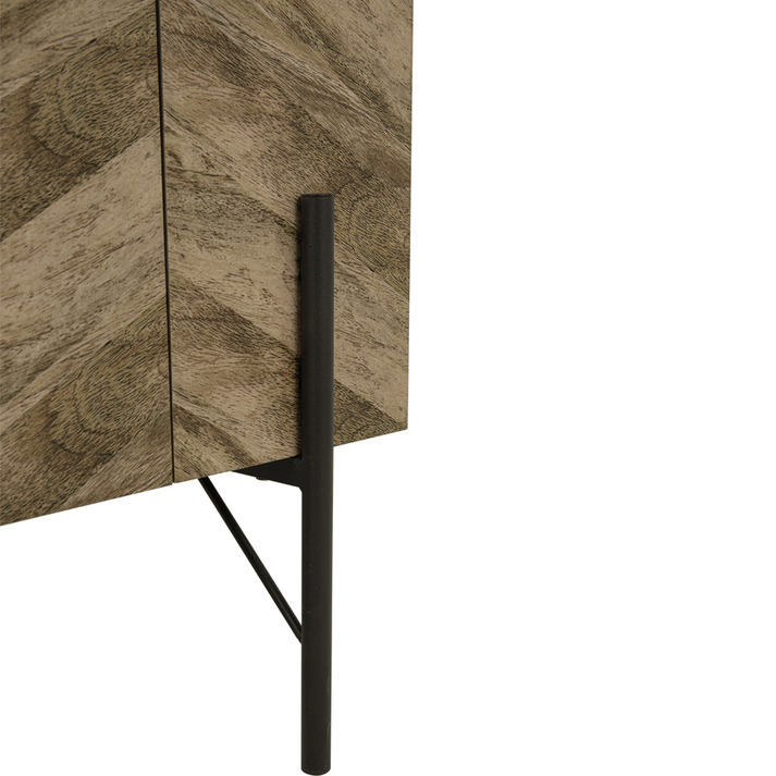 PARKE ΜΠΟΥΦΕΣ ΜΑΥΡΟ ΦΥΣΙΚΟ ΜΕ PATTERN 160x43x80