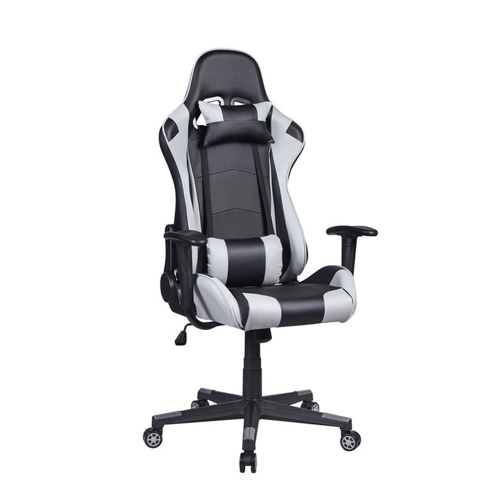 BF8000 Gaming Πολυθρόνα Γραφείου, Ανάκλιση Πλάτης έως 90°, Pvc Μαύρο - Γκρι