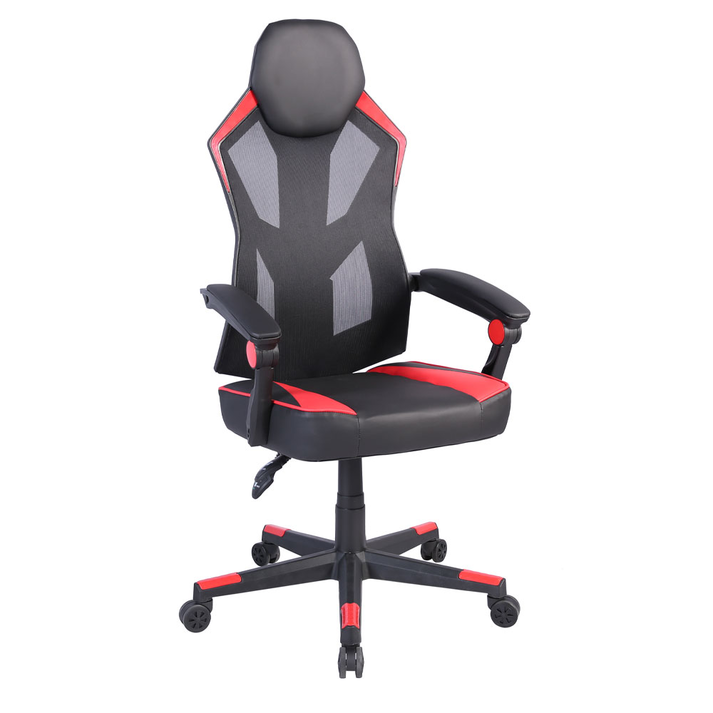 FUSION ΚΑΡΕΚΛΑ GAMING ΓΡΑΦΕΙΟΥ ΜΑΥΡΟ ΚΟΚΚΙΝΟ 50x74x137