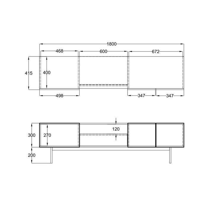 GROOVES TV STAND 3ΠΟΡΤΕΣ 1ΣΥΡΤΑΡΙ ΚΑΡΥΔΙ ΓΚΡΙ 180x40x50