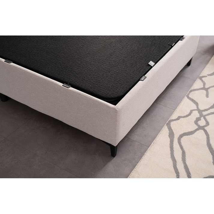 FRAME ΚΡΕΒΑΤΙ ΜΕ ΑΠΟΘΗΚ. ΧΩΡΟ (ΓΙΑ ΣΤΡΩΜΑ 120x200cm) BEIGE 16-854 208x127x121