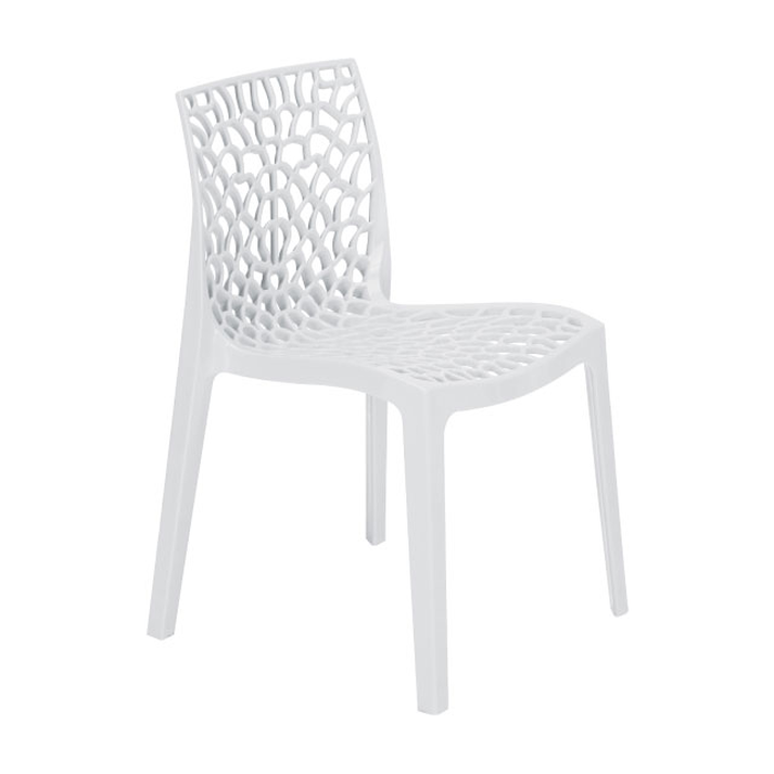 ΚΑΡΕΚΛΑ GRUVYER PP WHITE 52x53xH43-81cm