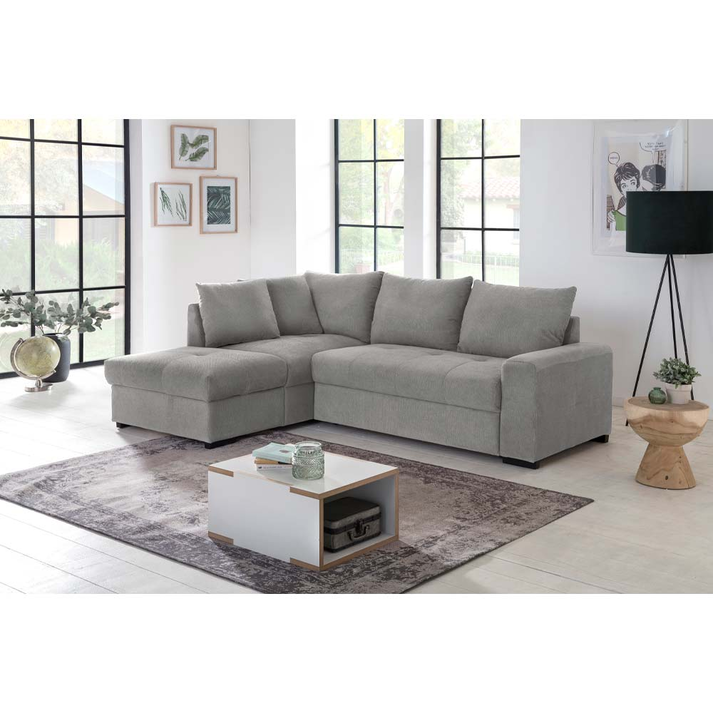 BILL ΚΑΝΑΠΕΣ ΚΡΕΒΑΤΙ ΓΩΝΙΑ ΑΡΙΣΤΕΡΗ ΓΚΡΙ 241x173x94