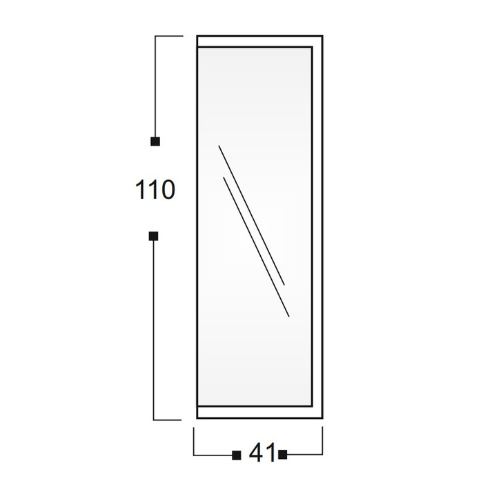 MOD Καθρέφτης Ελληνικής Κατασκευής 41xH110cm 