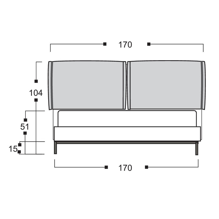 FLOW Κρεβάτι Ελληνικής Κατασκευής 210x170xH104cm (Για Στρώμα 160x200cm)