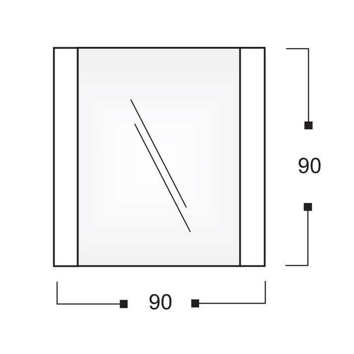 FLOW Καθρέφτης Ελληνικής Κατασκευής 90xH90cm 