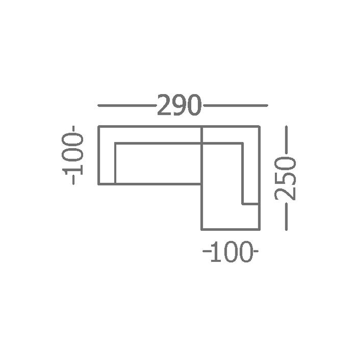 Γωνιακός καναπές ελληνικής κατασκευής 290*250*100 krj forest