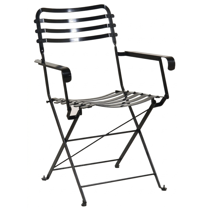 Γαλβανισμένη Πτυσσόμενη Μεταλλική Πολυθρόνα Ζαππείου Με Πριτσίνια 57x57x83cm
