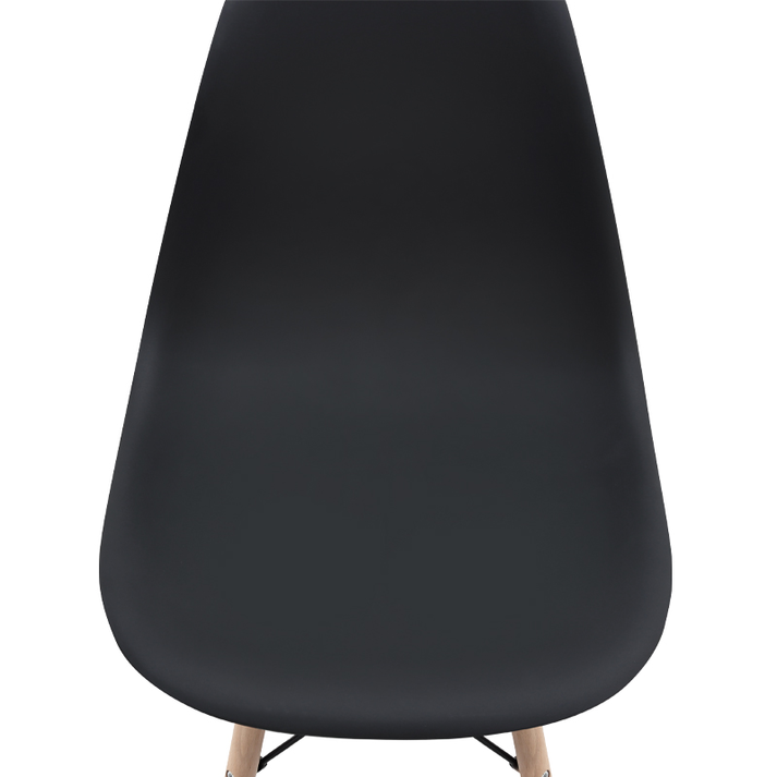 Καρέκλα τραπεζαρίας Nova PP μαύρο - ξύλινο φυσικό πόδι 46x51x80εκ.