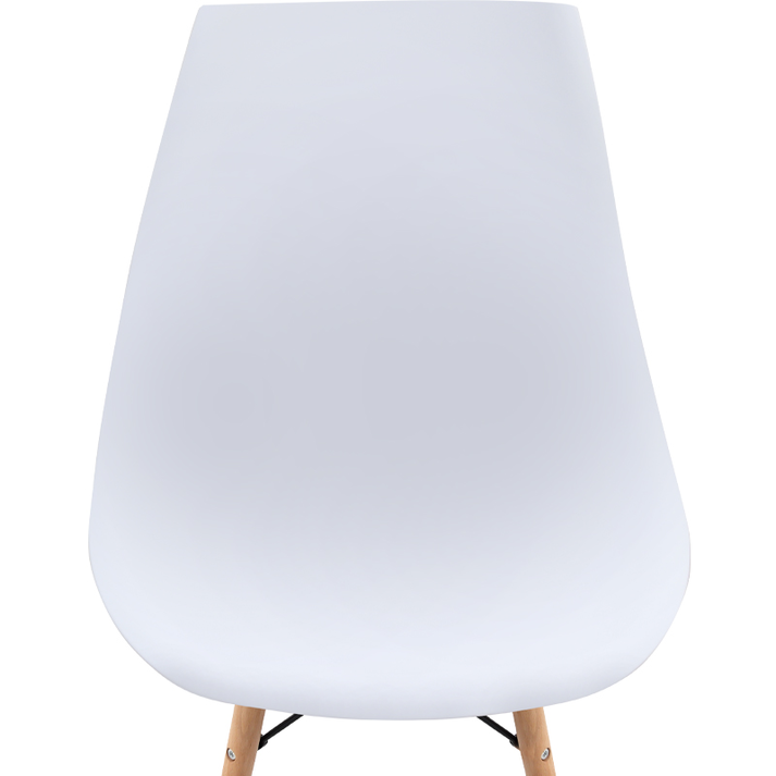 Καρέκλα τραπεζαρίας Nova PP λευκό - ξύλινο φυσικό πόδι 46x51x80εκ.