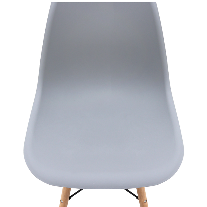 Καρέκλα τραπεζαρίας Nova PP γκρι - ξύλινο φυσικό πόδι 46x51x80εκ.