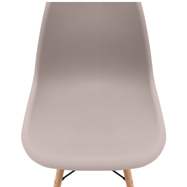 Καρέκλα τραπεζαρίας Nova PP cappuccino - ξύλινο φυσικό πόδι 46x51x80εκ.